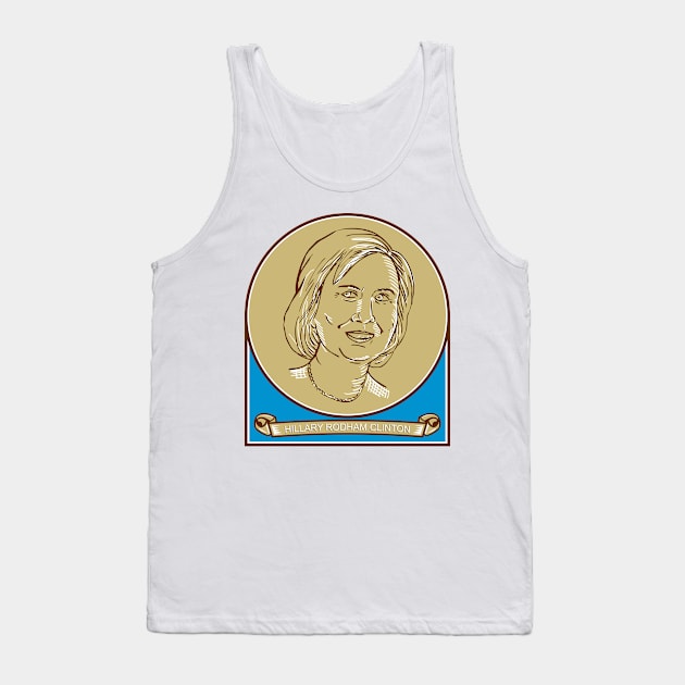 Hillary Clinton 2016 Democrat Candidate Tank Top by retrovectors